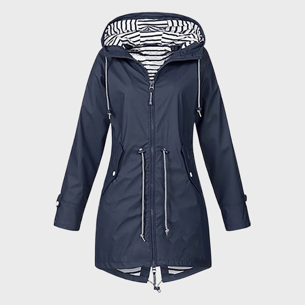 Kathy | Women's Longline Hooded Rain Jacket - Image 6