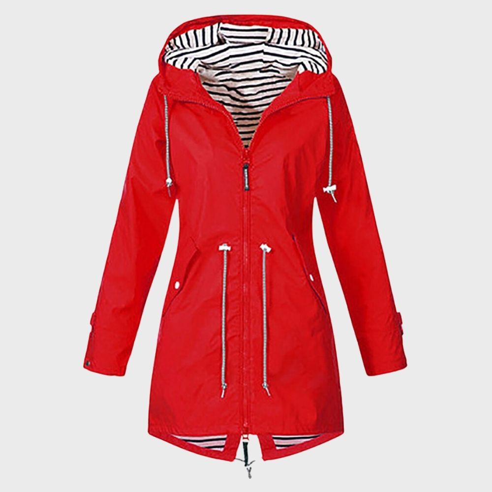 Kathy | Women's Longline Hooded Rain Jacket - Image 4