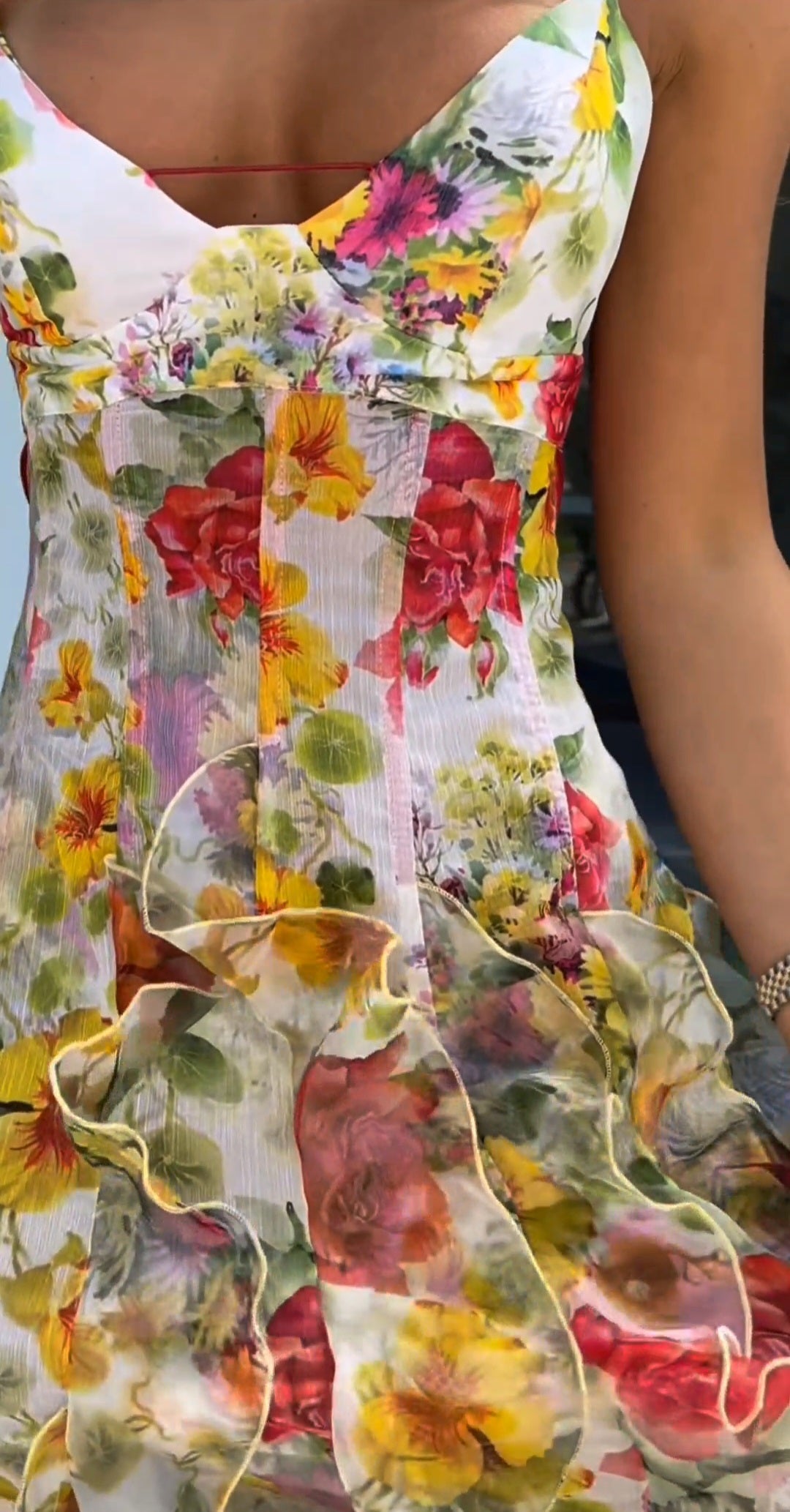 Mariah | Romantic Floral Maxi Dress with Ruffled Tiers - Image 6