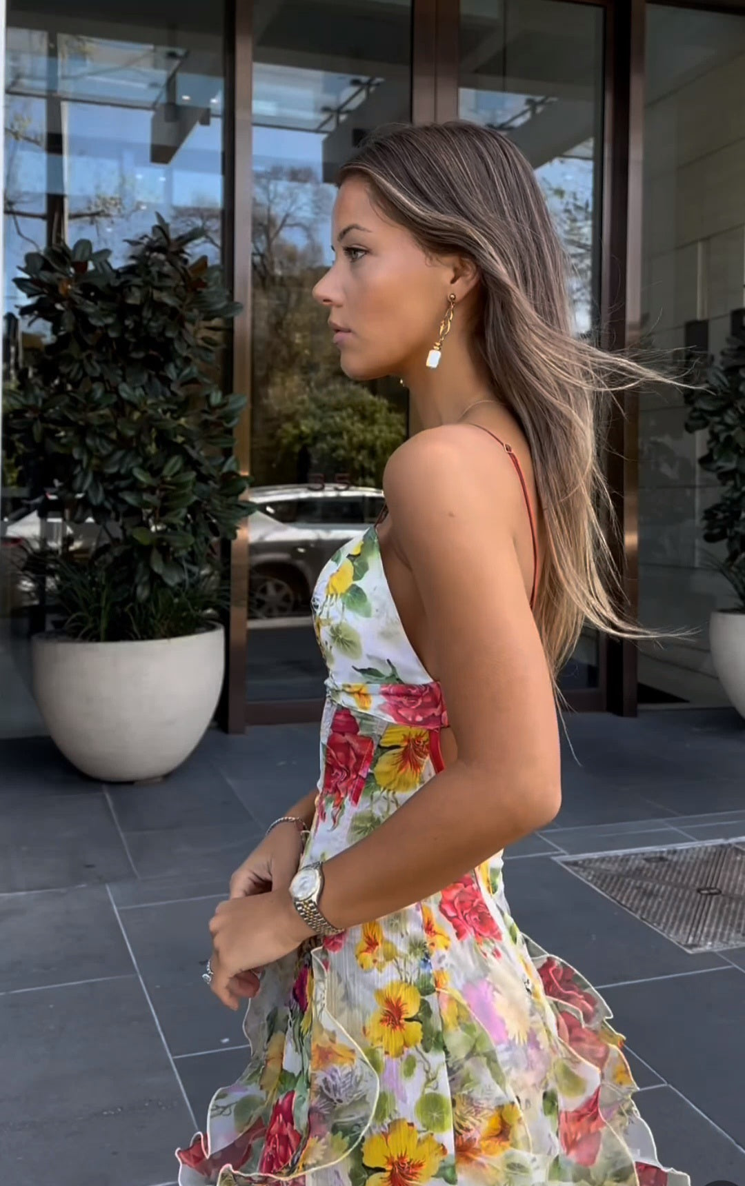 Mariah | Romantic Floral Maxi Dress with Ruffled Tiers - Image 2