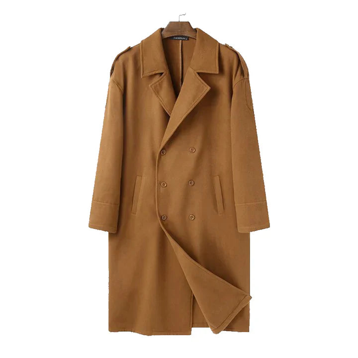 Preston | Men's Double-Breasted Long Coat - Image 4