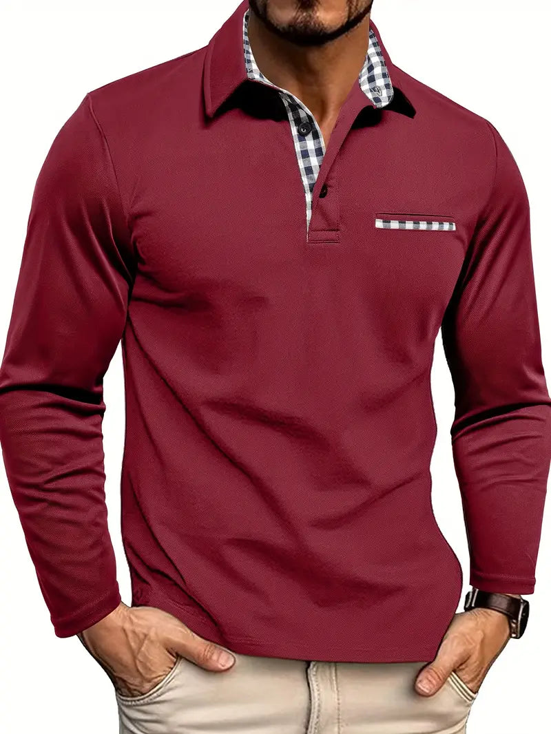 Raymond | Classic Men's Summer Polo Shirt with Long Sleeves - Image 2