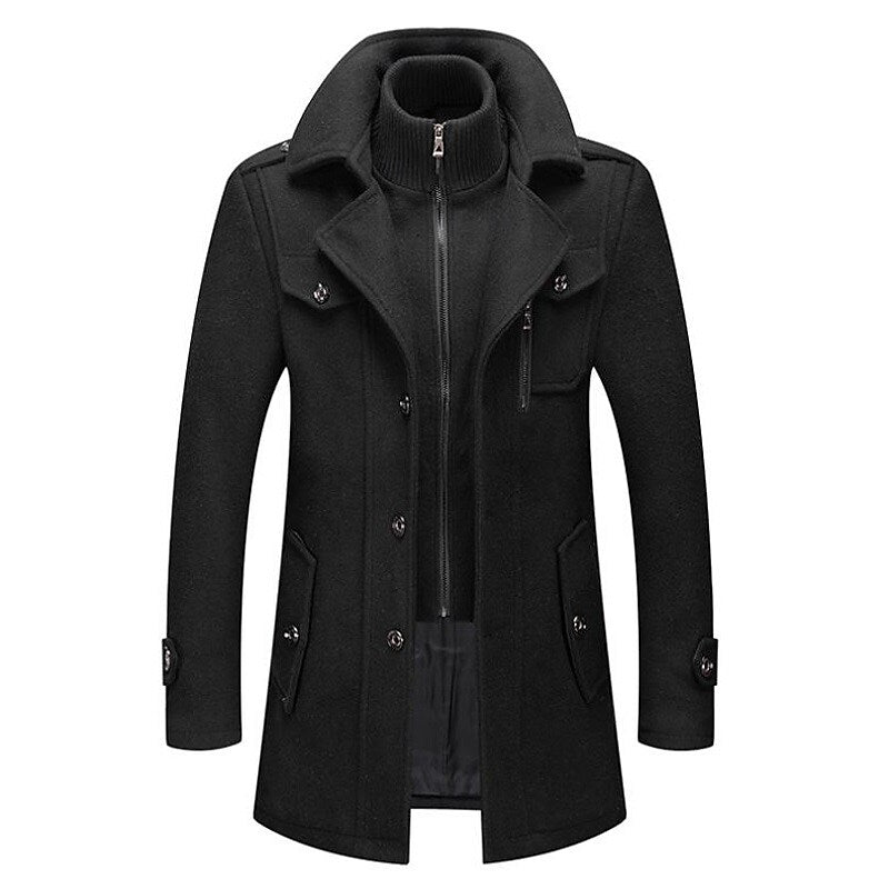 Randall | Men's Double-Breasted Pea Coat - Image 3