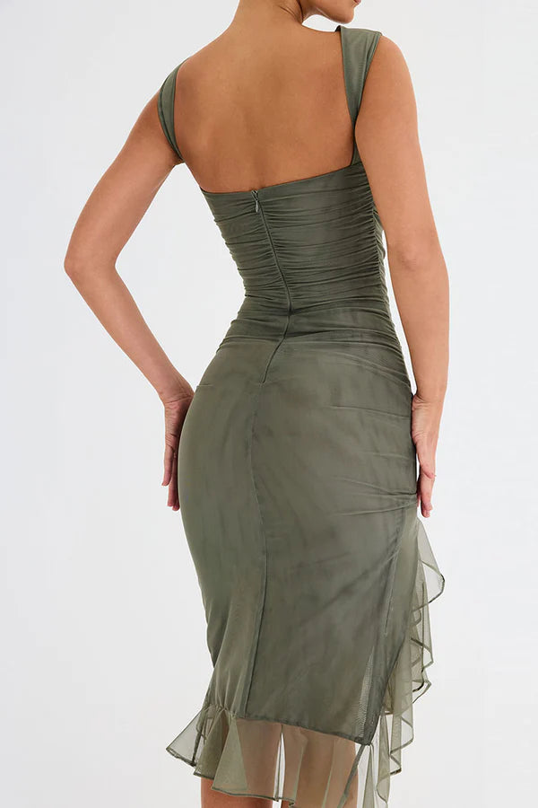 Maureen | Elegant Charlotte Ruffle Midi Dress for All Occasions - Image 18