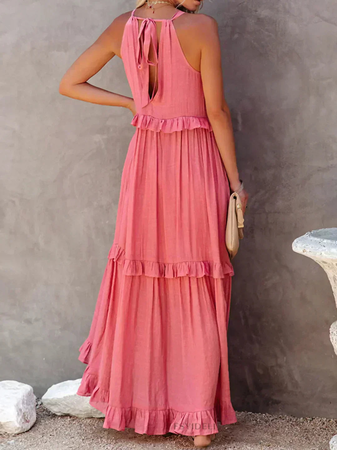 Molly | Elegant Sleeveless Ruffle Trim Dress for Women - Image 9