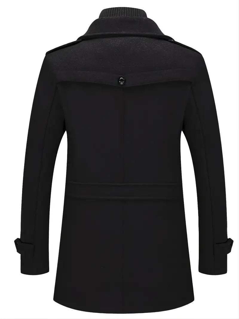 Hugh | Men's Double Breasted Pea Coat - Image 2