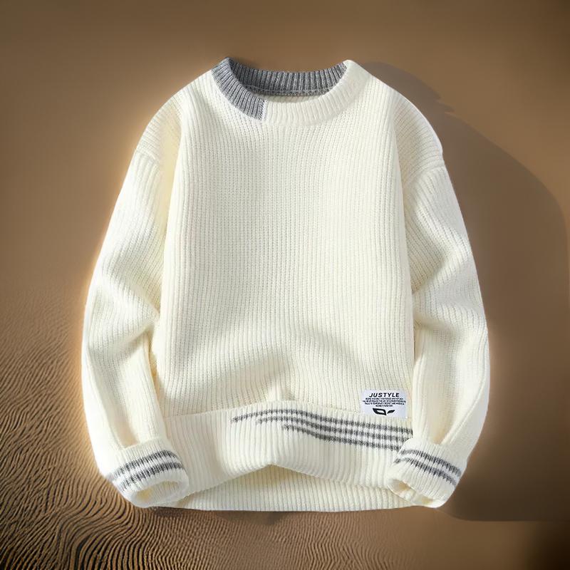 Josephus | Men's Striped Relaxed Fit Sweater - Image 4