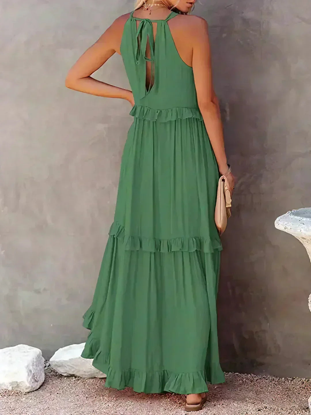 Molly | Elegant Sleeveless Ruffle Trim Dress for Women - Image 17