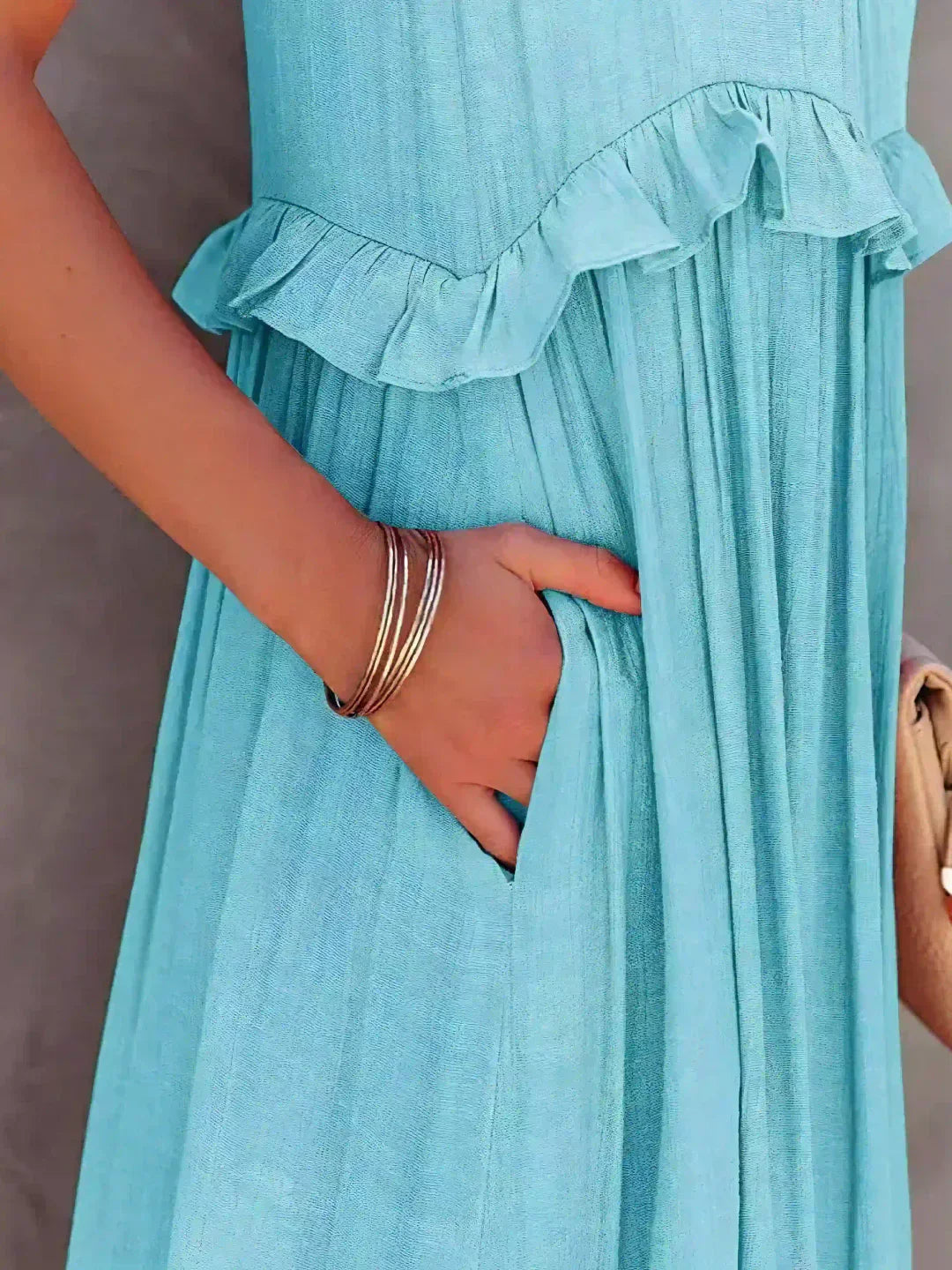 Molly | Elegant Sleeveless Ruffle Trim Dress for Women - Image 23