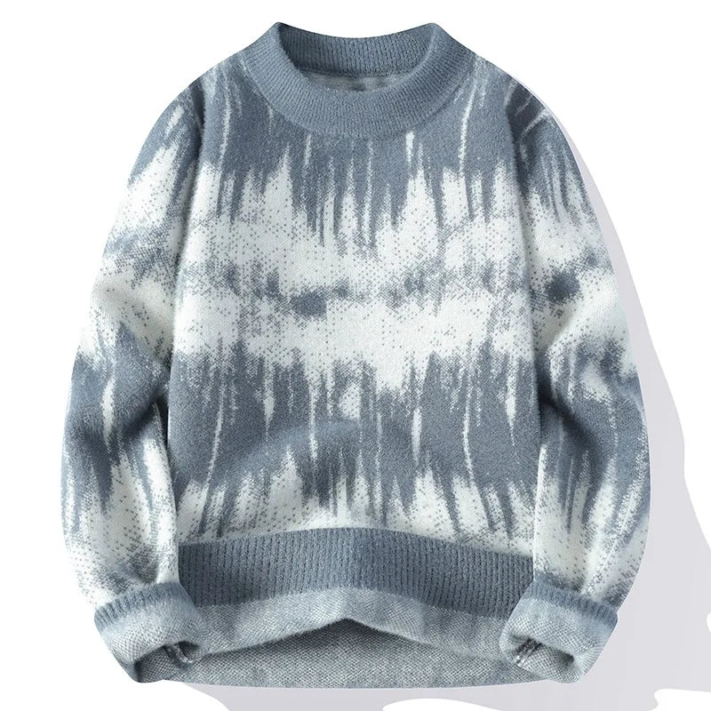 Wayne | Men's Relaxed Fit Tie-Dye Pullover Sweater - Image 1