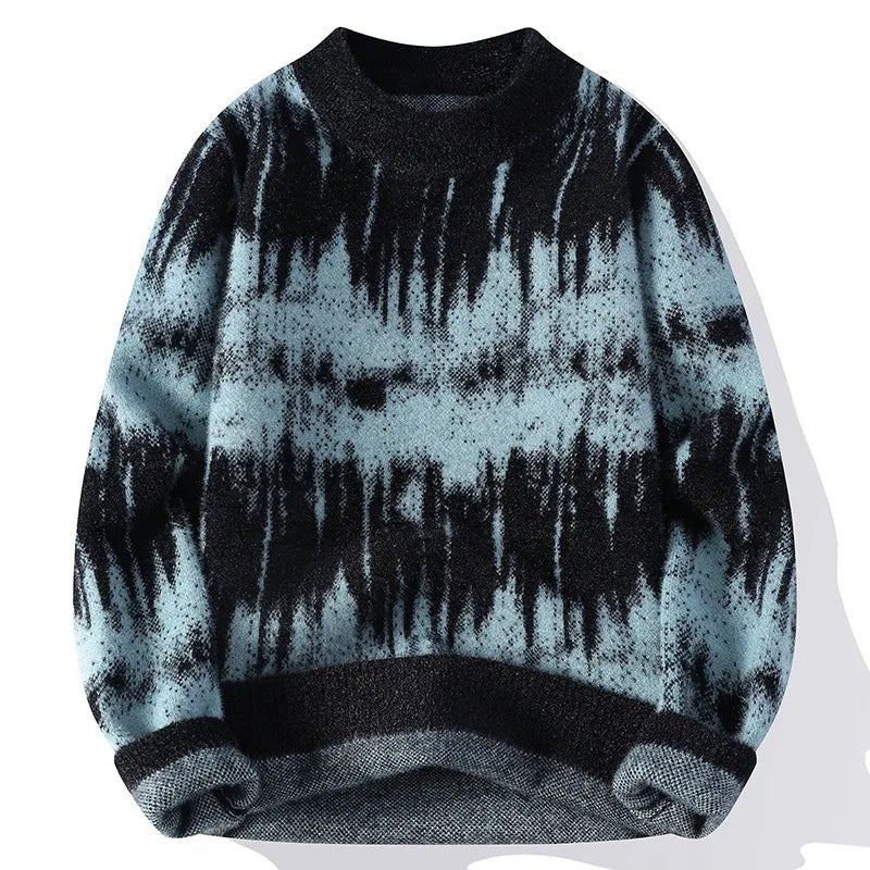 Wayne | Men's Relaxed Fit Tie-Dye Pullover Sweater - Image 3
