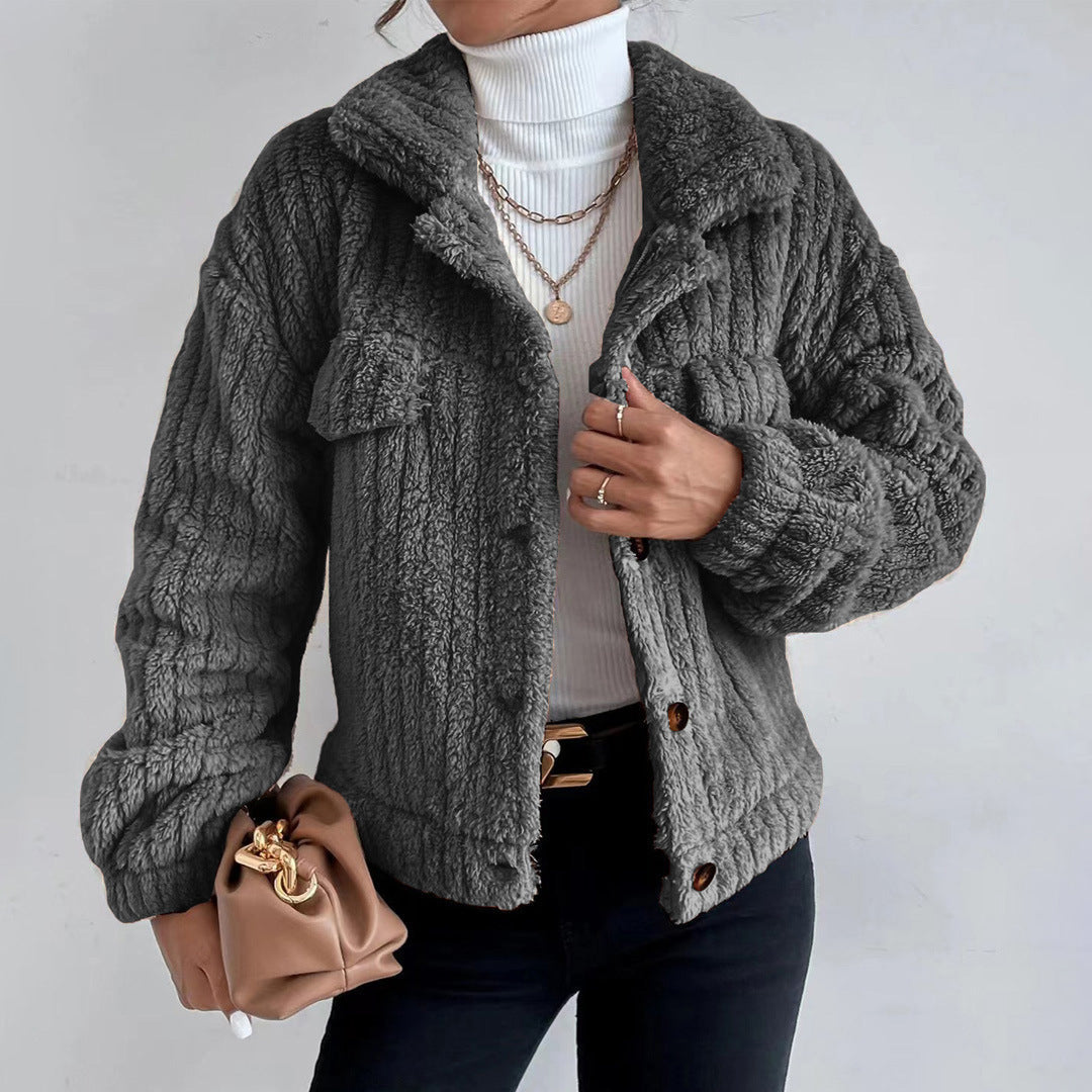 Mandy | Women's Button-Down Sherpa Jacket - Image 2