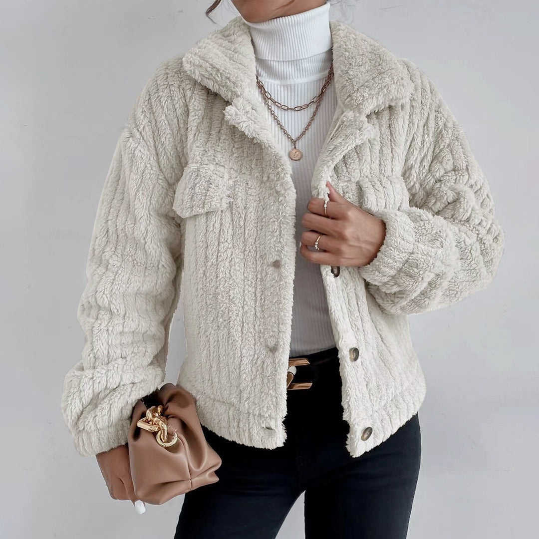 Mandy | Women's Button-Down Sherpa Jacket - Image 3