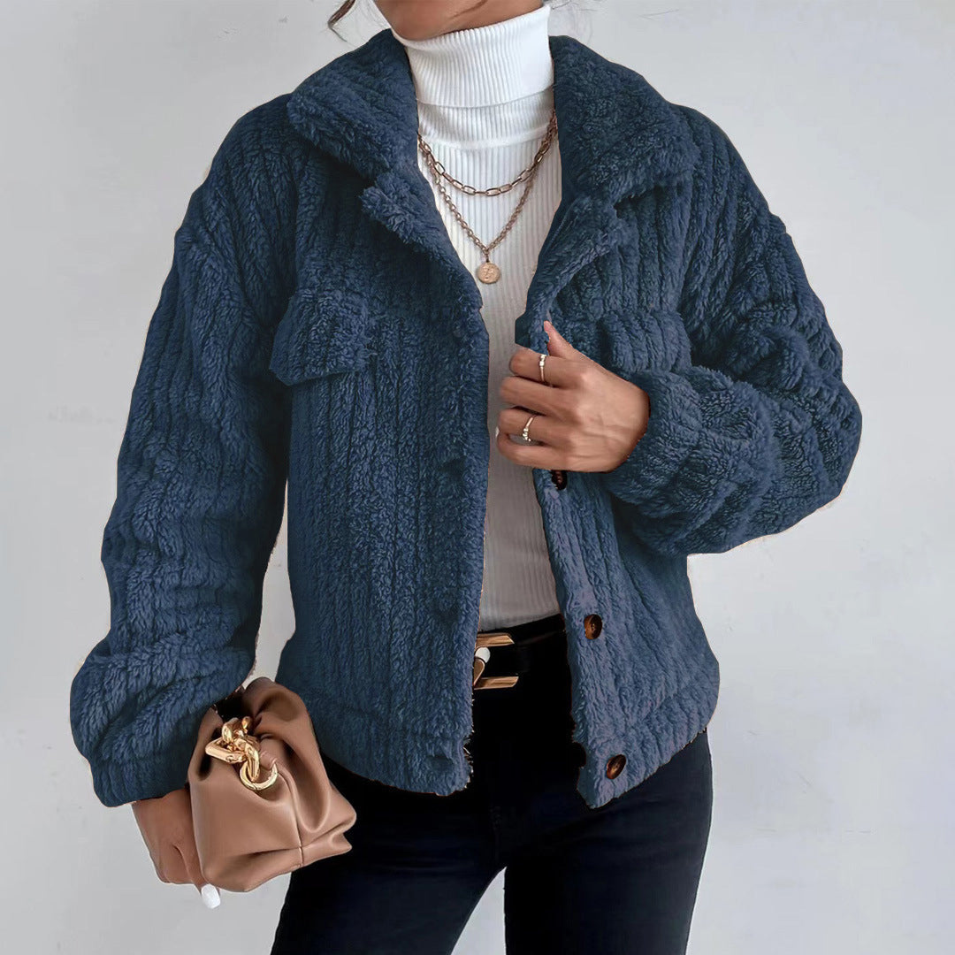 Mandy | Women's Button-Down Sherpa Jacket - Image 5