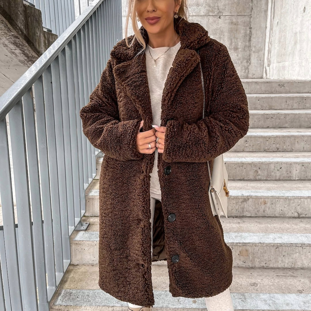 Keira | Women's Oversized Long Teddy Coat - Image 4