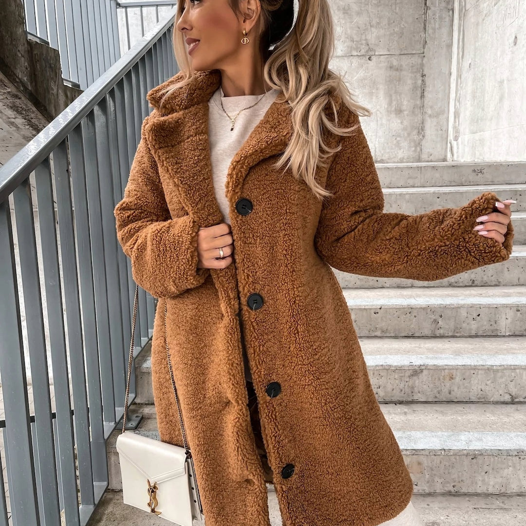 Keira | Women's Oversized Long Teddy Coat - Image 2