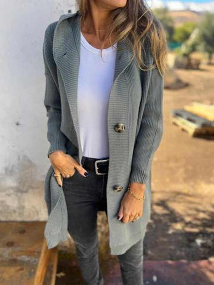 Josephine | Women's Long Hooded Cardigan - Image 2