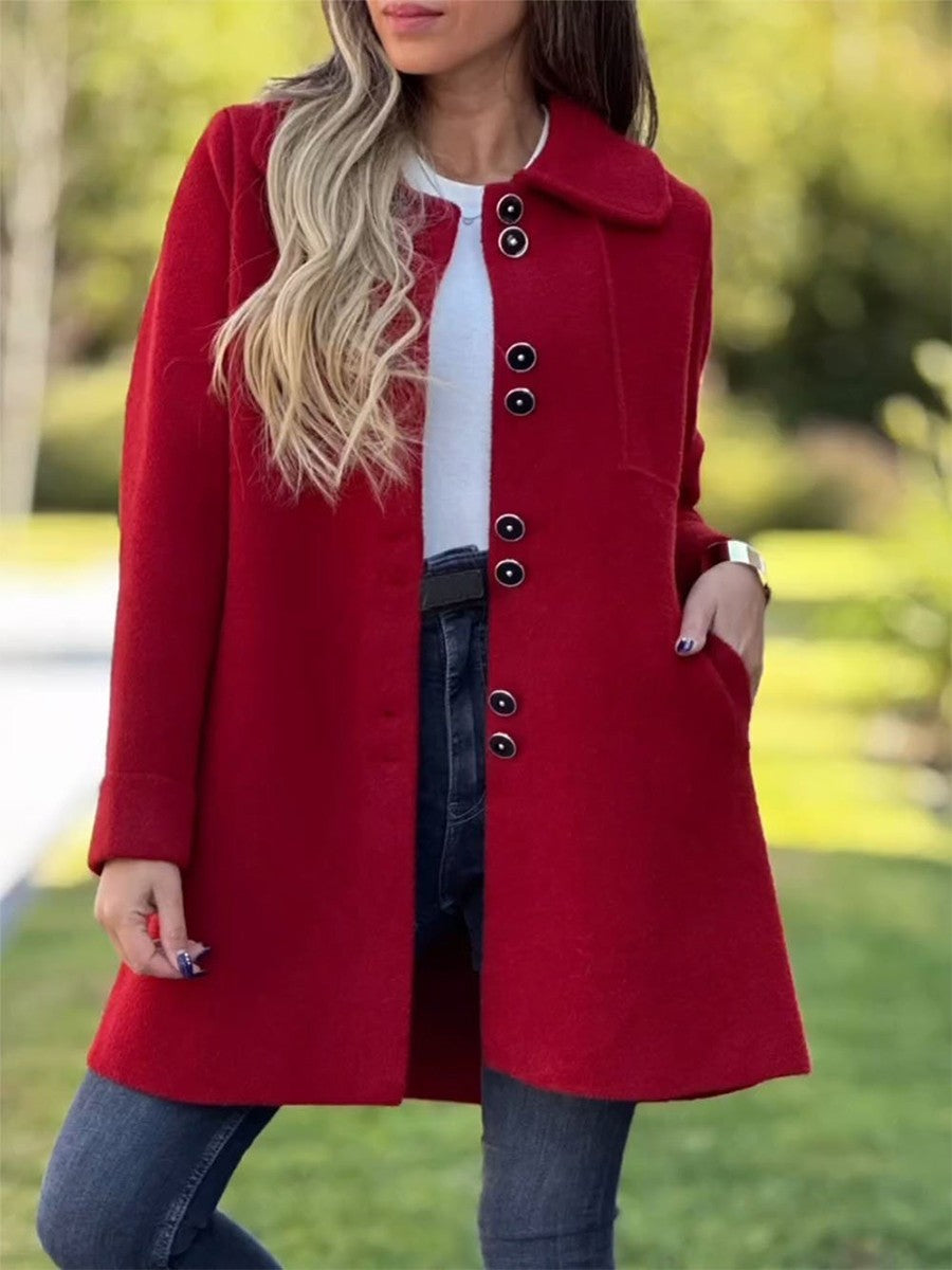Harper | Women's Single-Breasted Knee Length Coat - Image 3