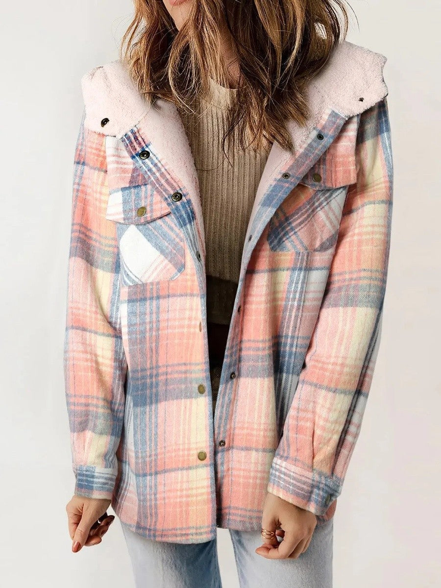 Marilyn | Women's Hooded Button-Down Flannel Jacket - Image 7