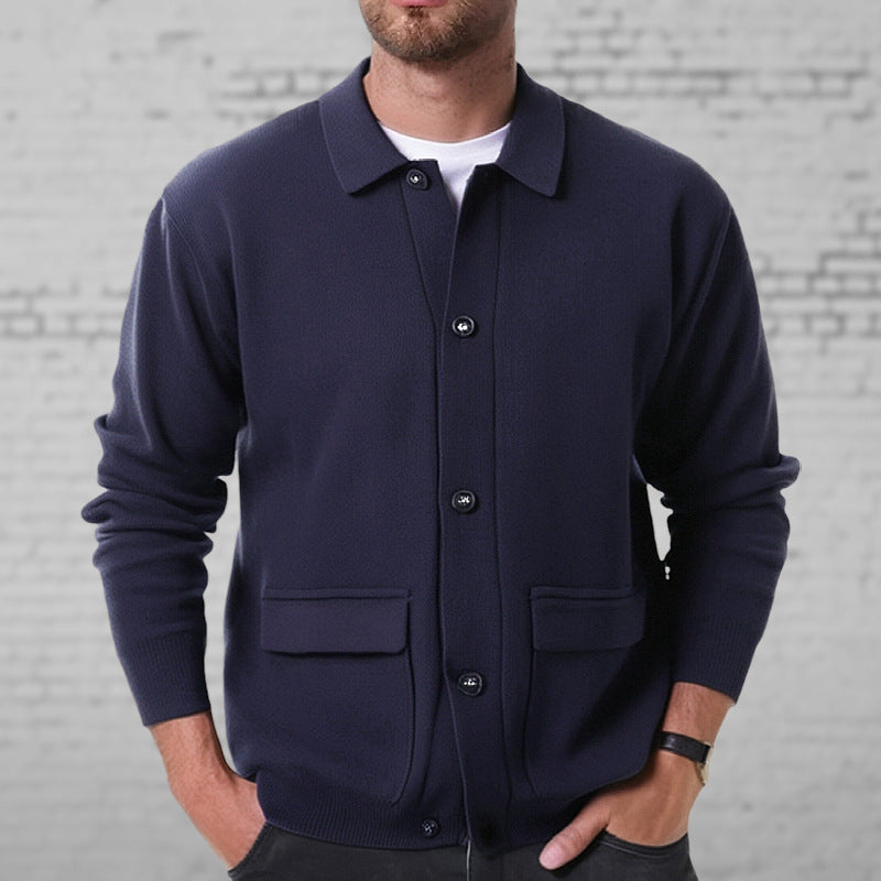 Charlie | Men's Button-Front Cardigan Sweater - Image 1