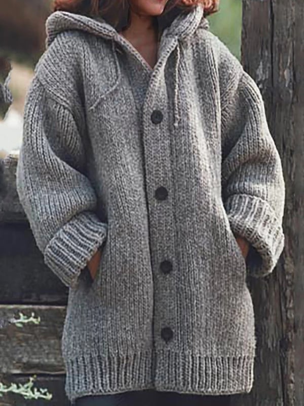 Esme | Women's Hooded Oversized Knit Cardigan - Image 2
