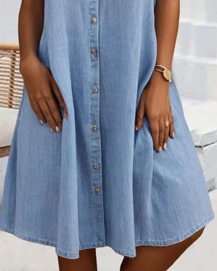 Joanna | Stylish Short Sleeve Button-Up Dress - Image 8