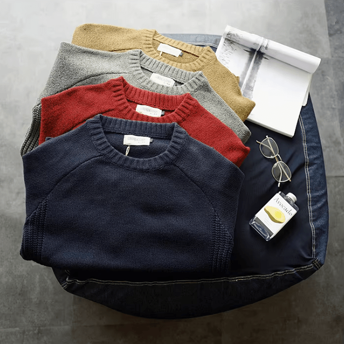 Floyd | Men's Crew Neck Elbow Patch Sweater - Image 4