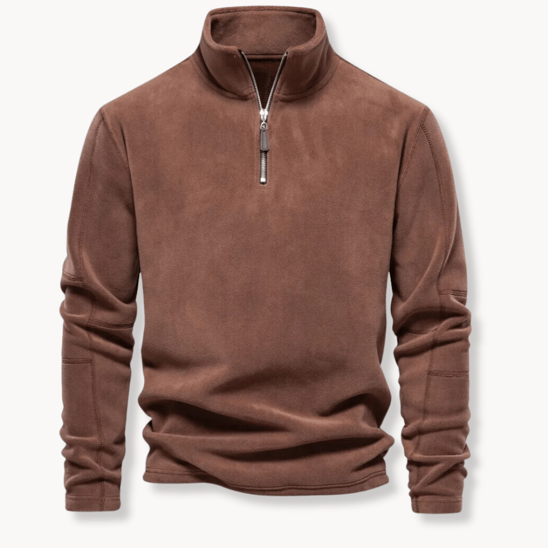 Mathew | Men's Half-Zip Long Sleeve Pullover Sweater - Image 2