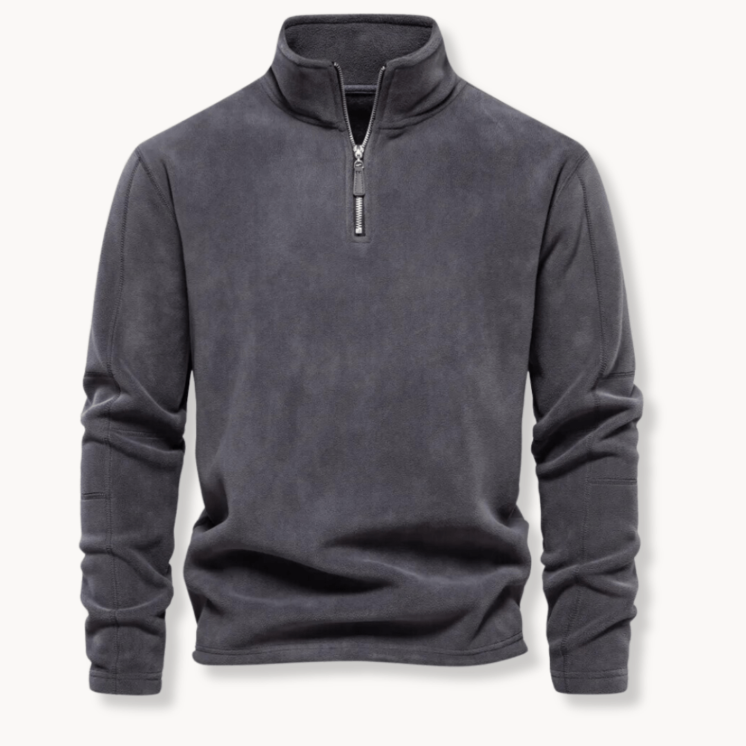 Mathew | Men's Half-Zip Long Sleeve Pullover Sweater - Image 1