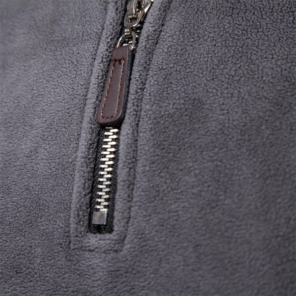 Mathew | Men's Half-Zip Long Sleeve Pullover Sweater - Image 5