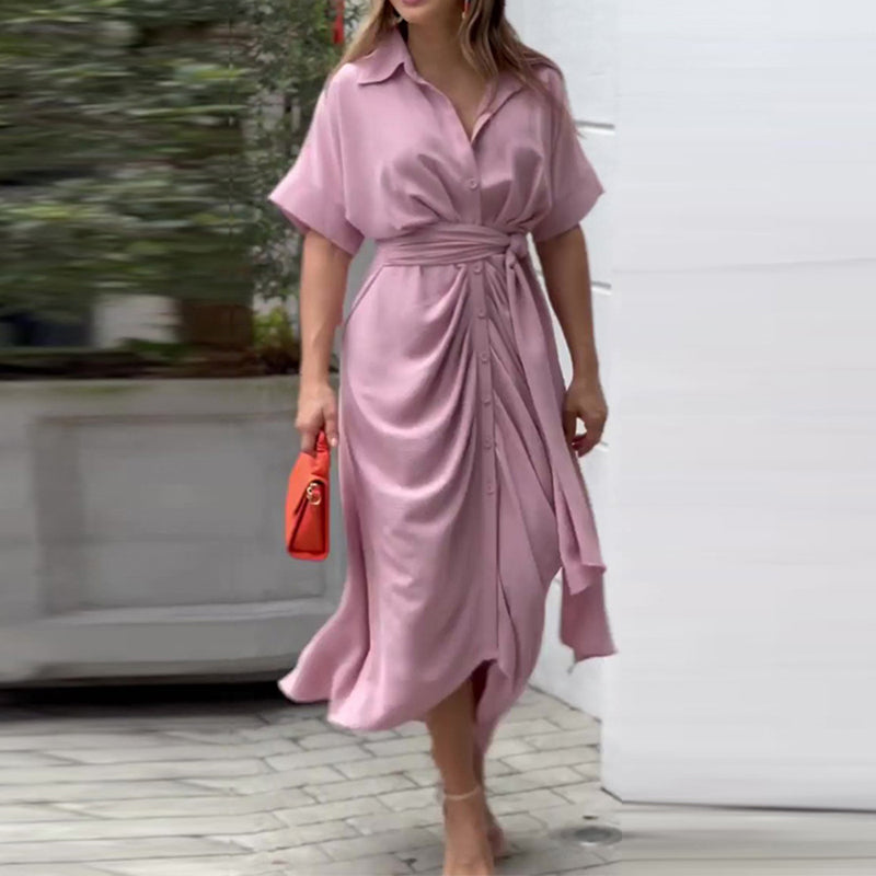 Lucille | Elegant High-Waist Flounce Collar Dress for Everyday Style - Image 6