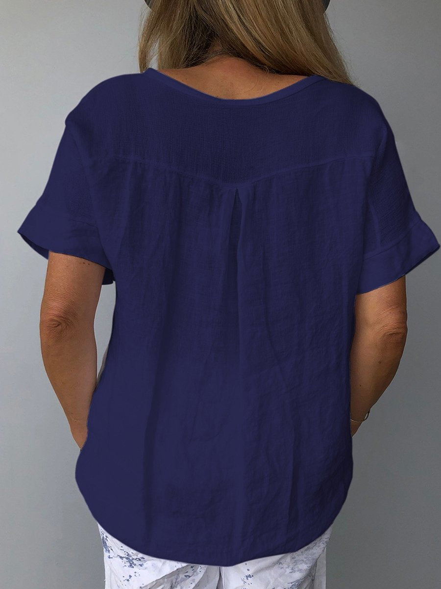 Tessa | Women's Comfortable Casual Cotton Linen Top - Image 5