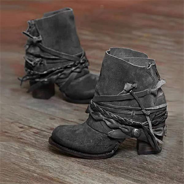 Serena | Women's Ankle Boots – Stylish Leather Western Style – Comfortable Block Heel - Image 2