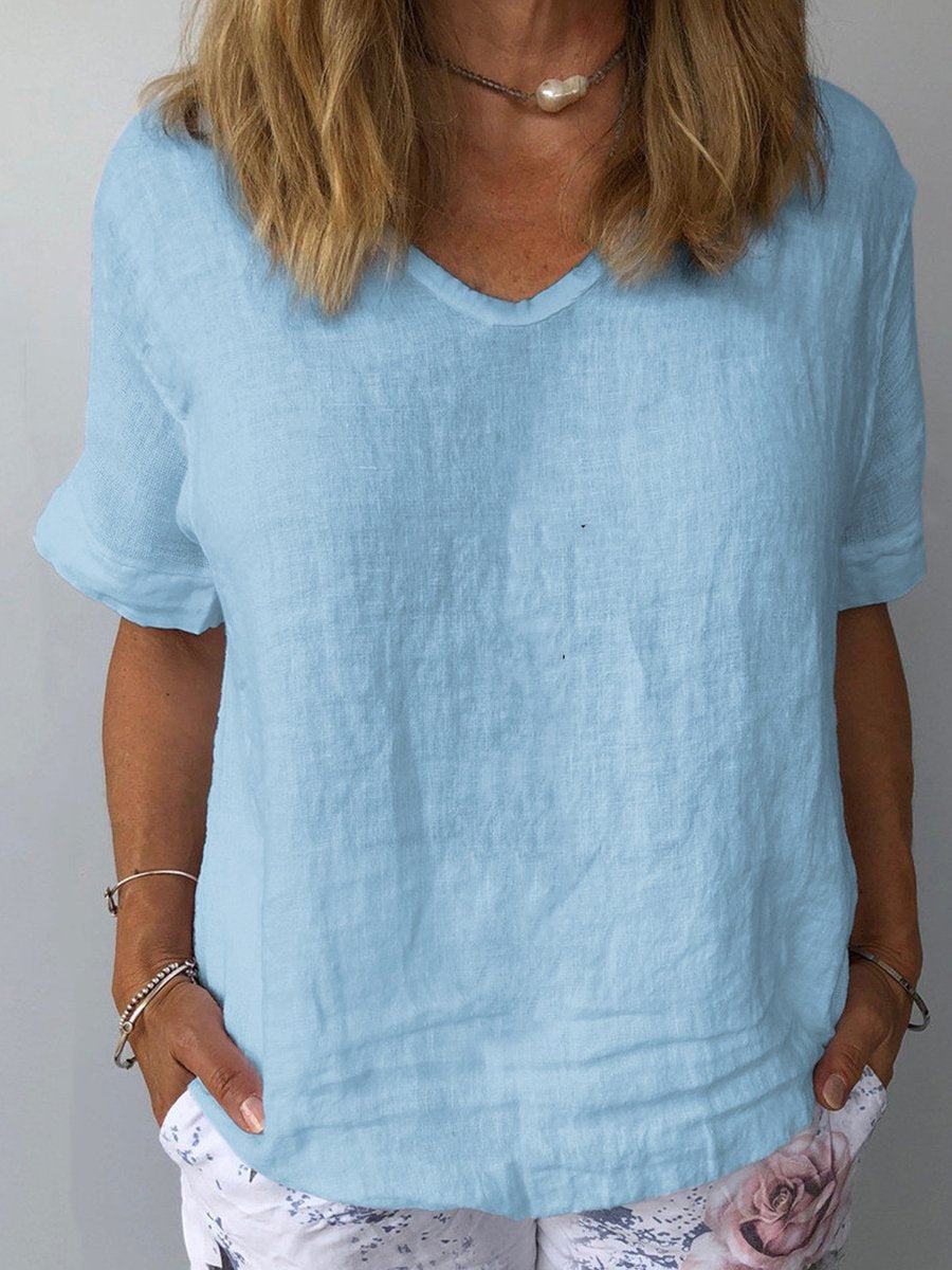 Tessa | Women's Comfortable Casual Cotton Linen Top - Image 4