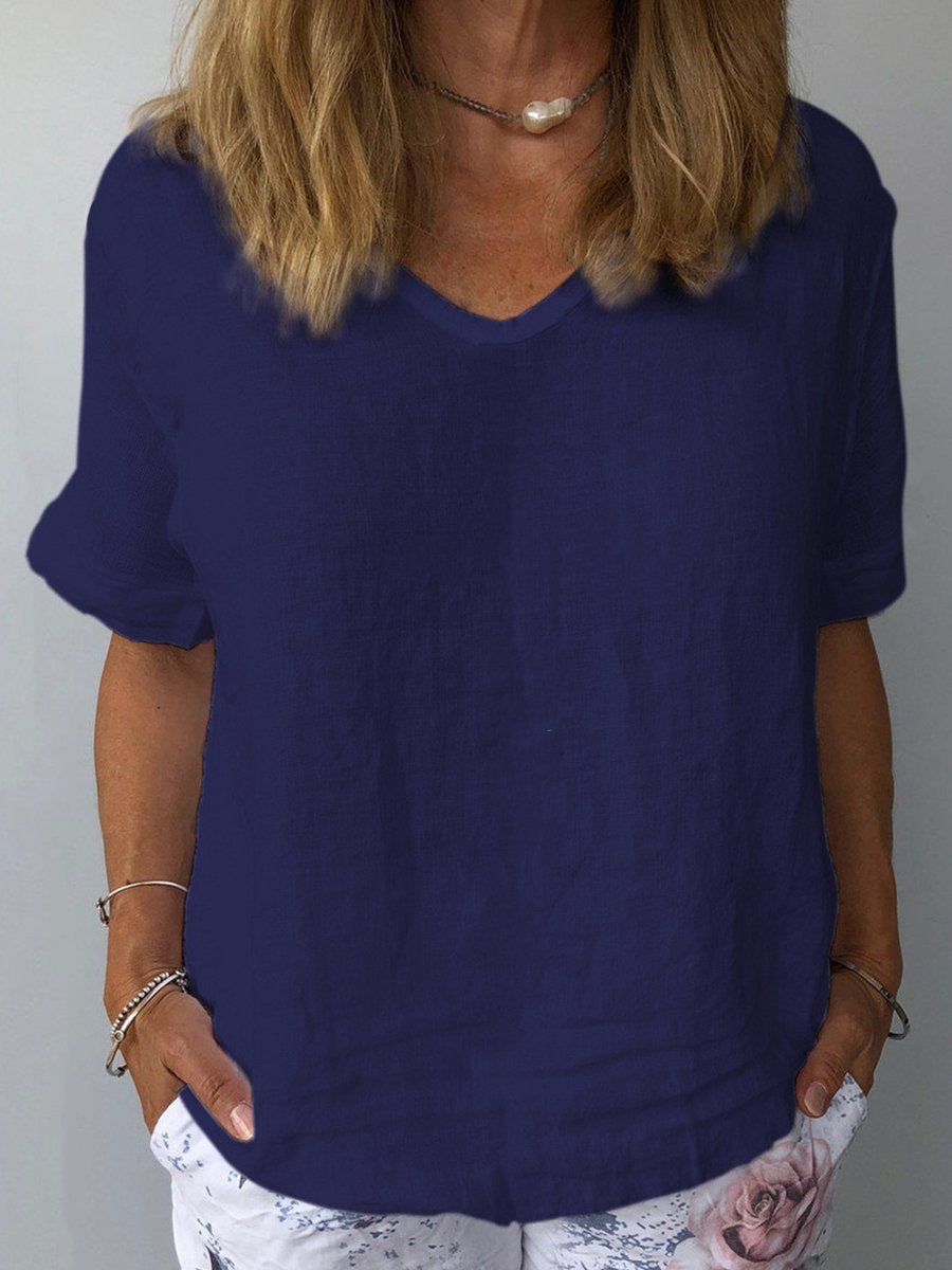 Tessa | Women's Comfortable Casual Cotton Linen Top - Image 3