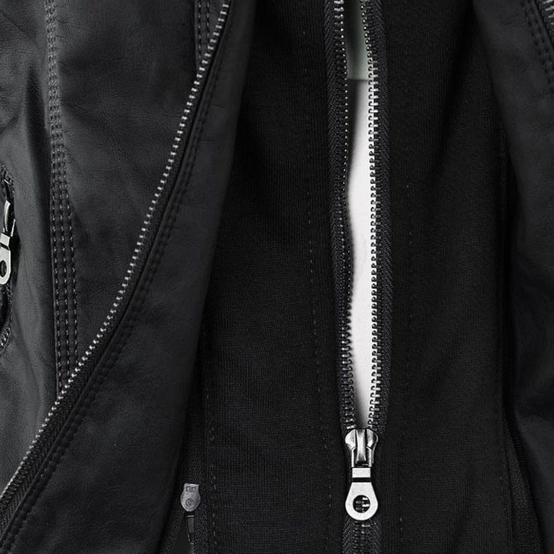 Eileen | Women's Hooded Slim Fit Biker Jacket - Image 12
