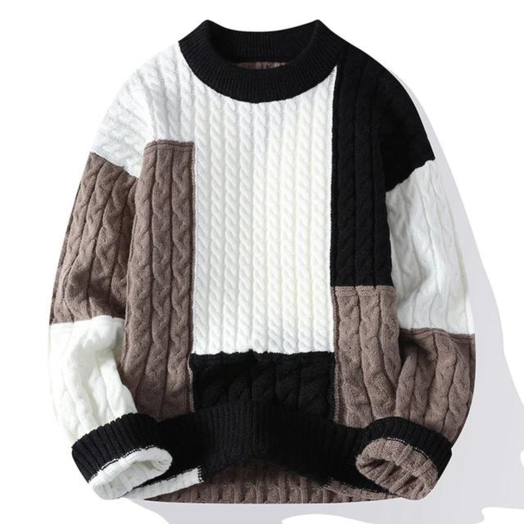 Johnathan | Men's Color Block Crew Neck Sweater - Image 2