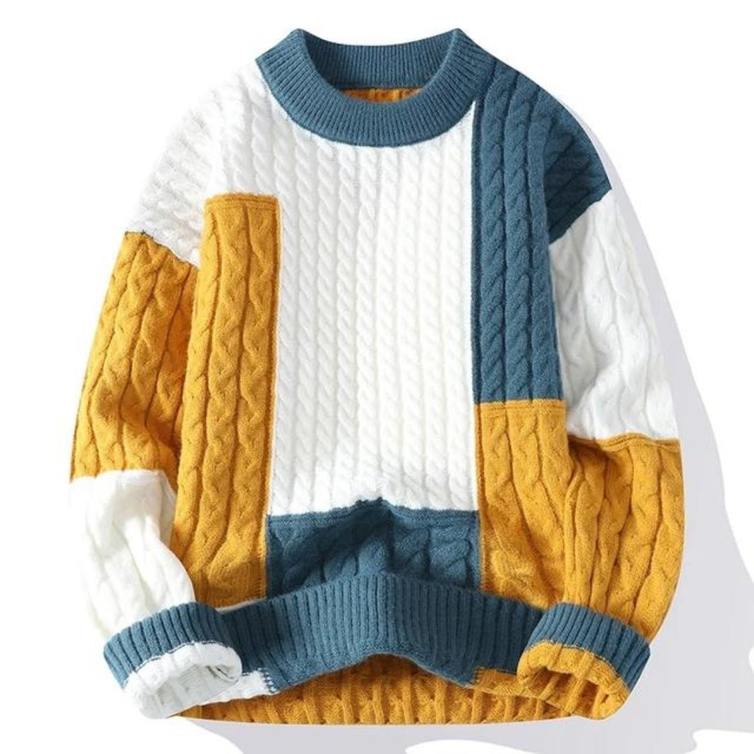 Johnathan | Men's Color Block Crew Neck Sweater - Image 3