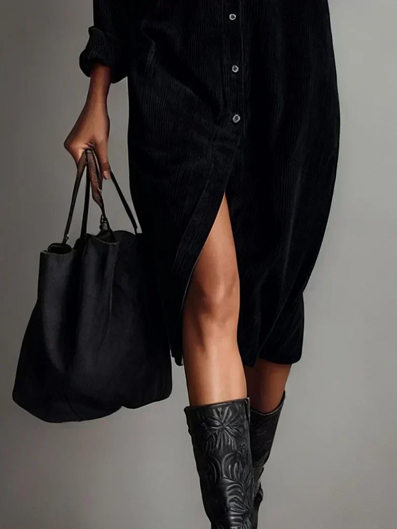Image of Linda | Women's Button-Down Midi Shirt Dress