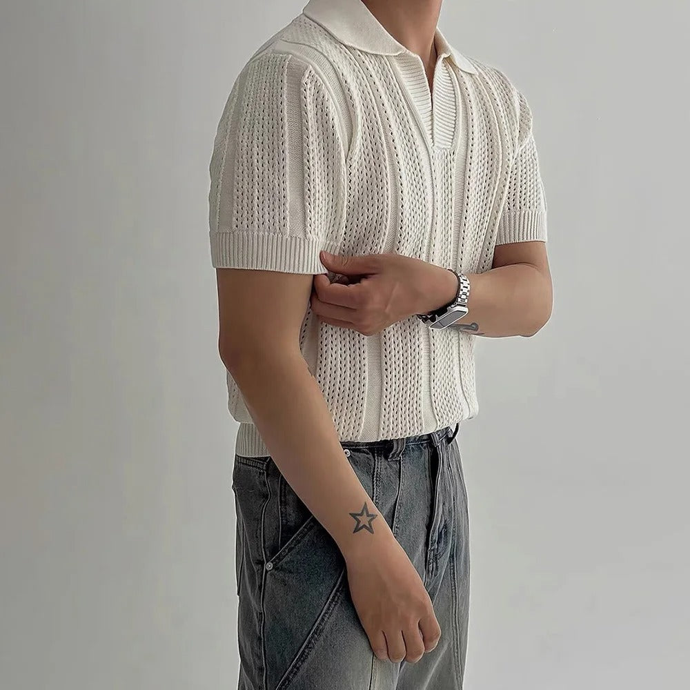 Vernon | Men's Knitted Polo OLD MONEY – Comfort and Elegant Style – Project Paris – Fine and Soft Fabric - Image 2