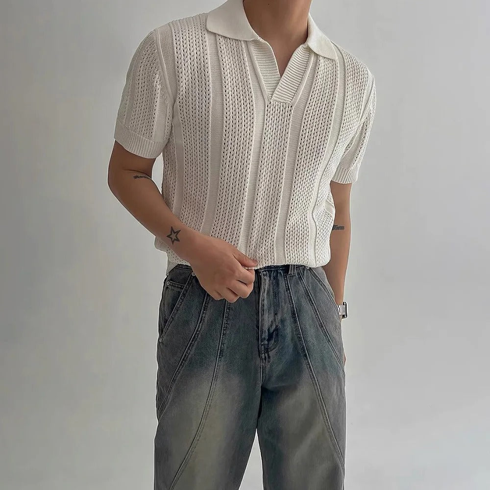 Vernon | Men's Knitted Polo OLD MONEY – Comfort and Elegant Style – Project Paris – Fine and Soft Fabric - Image 3