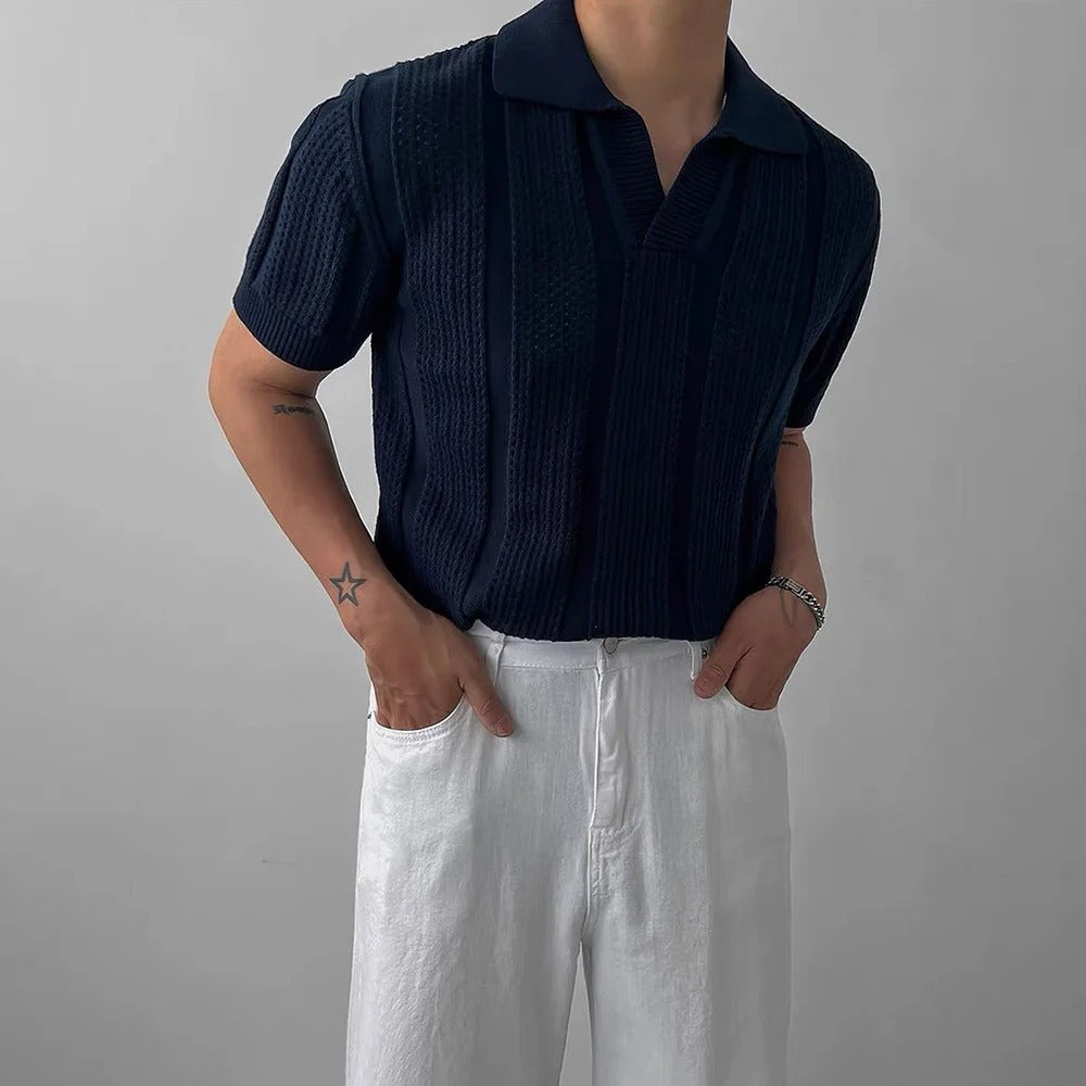 Vernon | Men's Knitted Polo OLD MONEY – Comfort and Elegant Style – Project Paris – Fine and Soft Fabric - Image 6