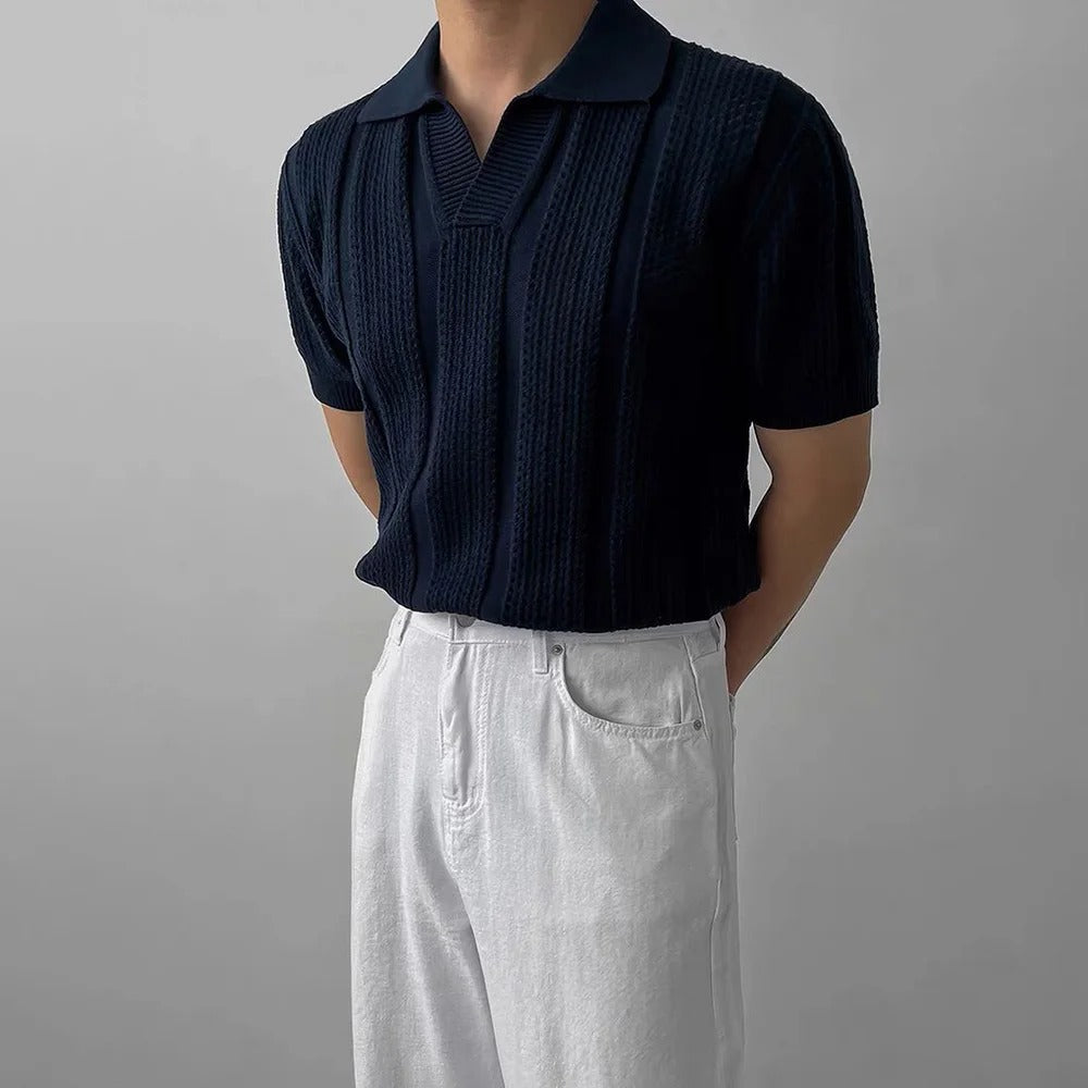 Vernon | Men's Knitted Polo OLD MONEY – Comfort and Elegant Style – Project Paris – Fine and Soft Fabric - Image 4