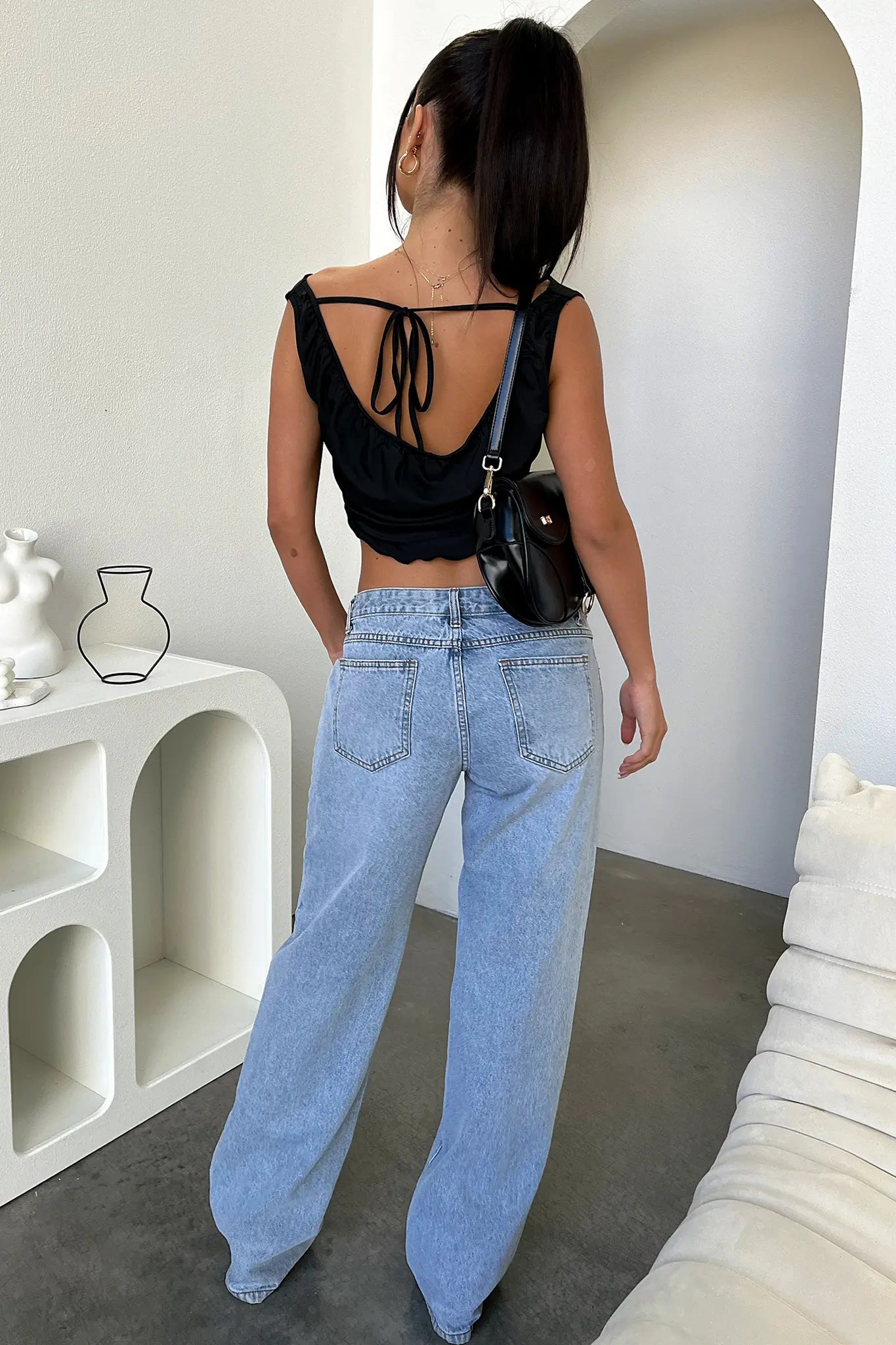 Sienna | Women's Wide Leg Denim Jeans - Image 5