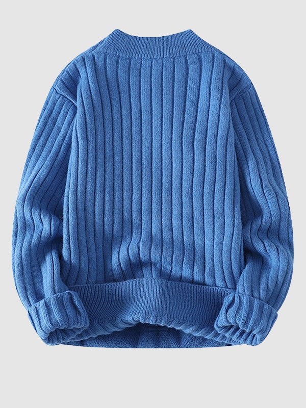 Cole | Men's Cable Knit Crew Neck Sweater - Image 2