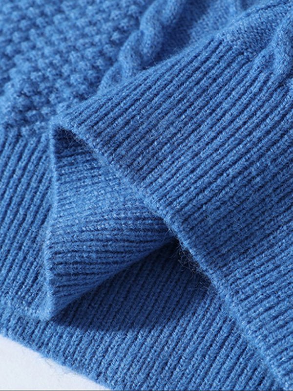 Cole | Men's Cable Knit Crew Neck Sweater - Image 3