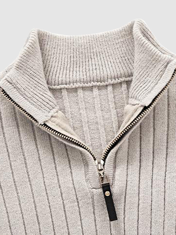 Reed | Men's Half-Zip Ribbed Sweater - Image 4
