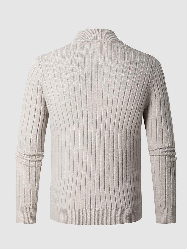 Reed | Men's Half-Zip Ribbed Sweater - Image 3