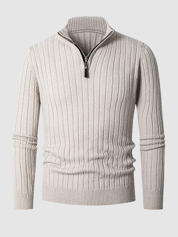 Reed | Men's Half-Zip Ribbed Sweater - Image 2