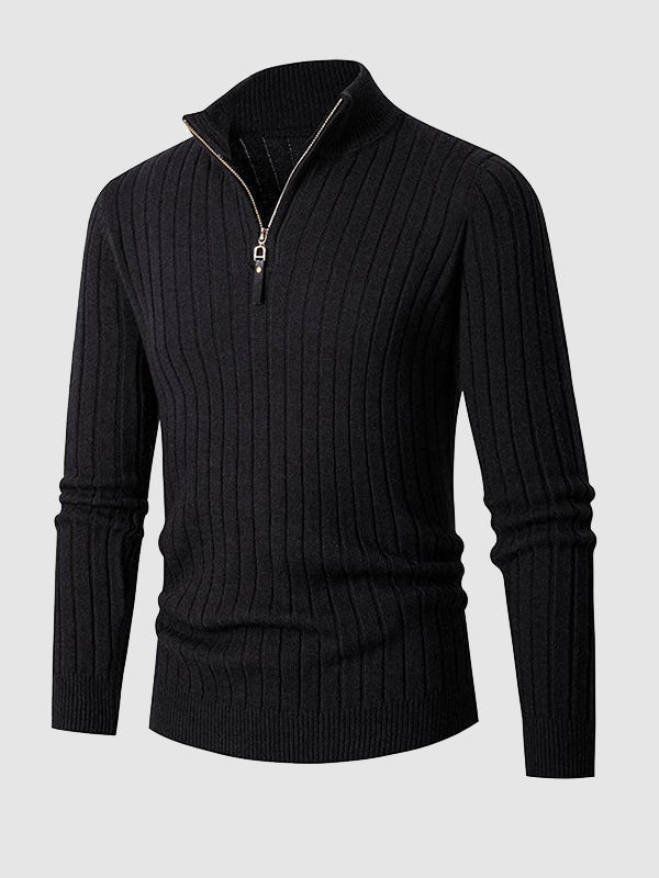 Reed | Men's Half-Zip Ribbed Sweater - Image 7